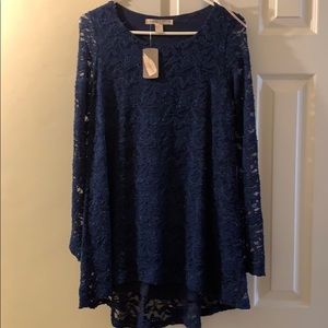NEW TAG Lace navy blue dress